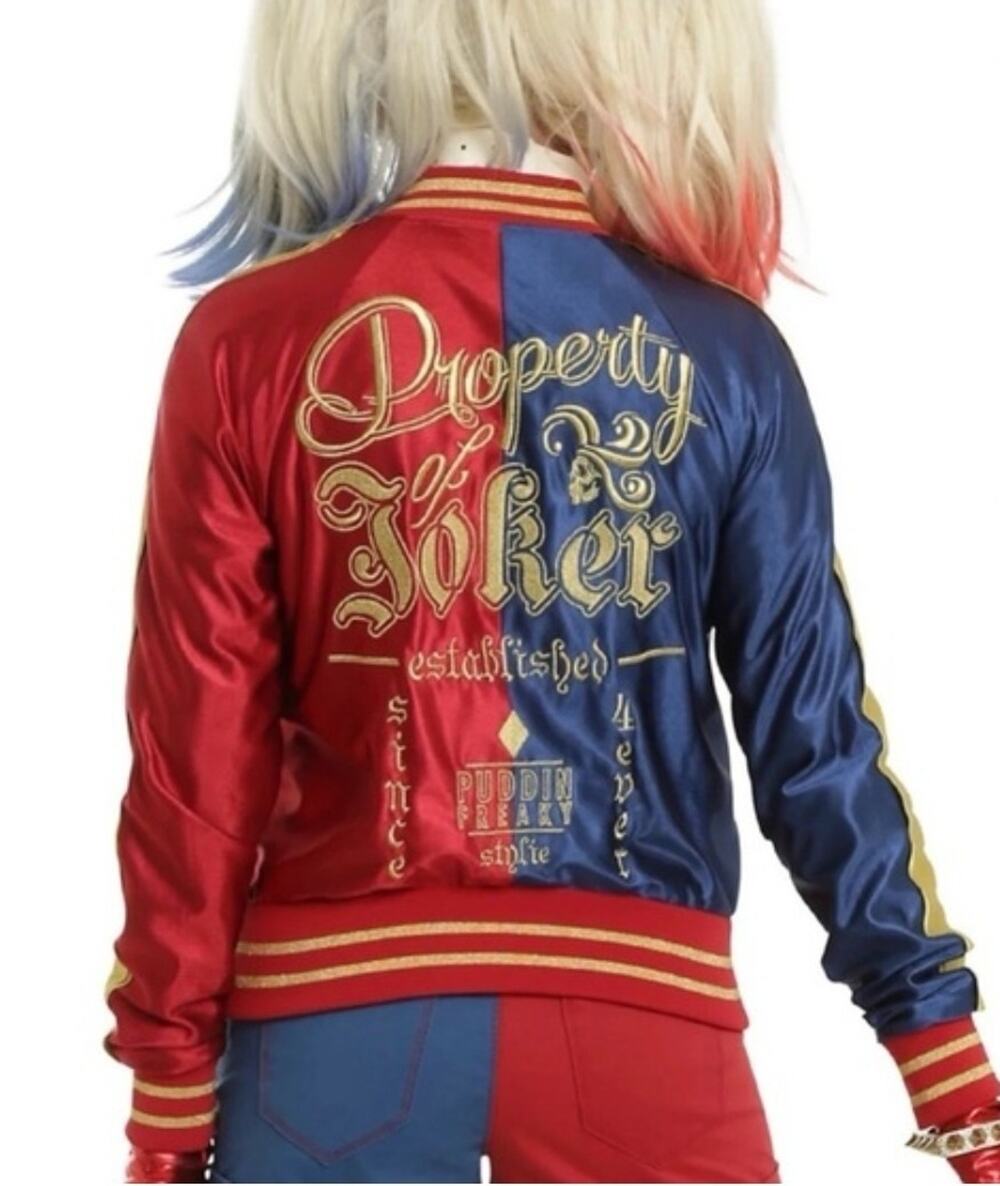 Suicide Squad Harley Quinn Embroidered Property Of Joker Jacket Halloween Size M